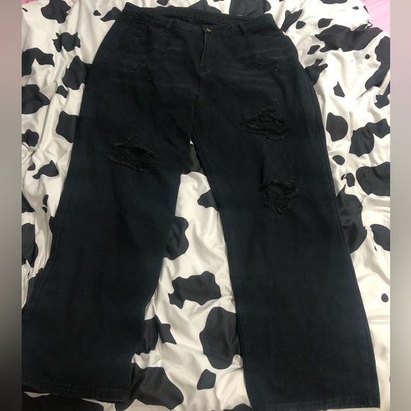 Flared leg black jeans - Picture 1 of 3